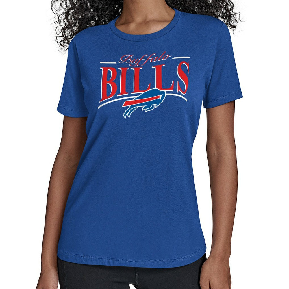 Buffalo Bills Starter Women's Arch Stripe T-Shirt - Royal T-shirts