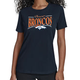 Denver Broncos Starter Women's Arch Stripe T-Shirt - Navy T-shirts