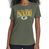 Green Bay Packers Starter Women's Arch Stripe T-Shirt - Green T-shirts