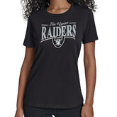 Las Vegas Raiders Starter Women's Arch Stripe T-Shirt - Black T-shirts