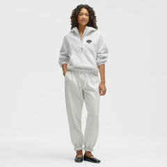 Los Angeles Kings lululemon Women's Scuba Oversized Half-Zip Hoodie - Heathered Core Ultra Light Grey | US 203175754