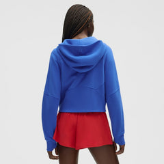 New York Rangers lululemon Women's Scuba Oversized Half-Zip Hoodie - Blue | US 203175773