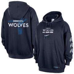 Minnesota Timberwolves Courtside Club Premium Hoodie Navy - Nike