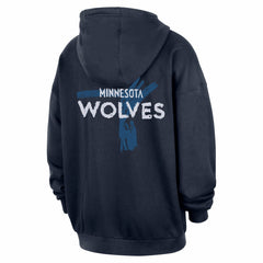 Minnesota Timberwolves Courtside Club Premium Hoodie Navy - Nike