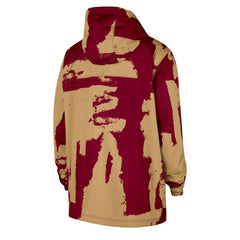 Cleveland Cavaliers Courtside Club Premium Woven Full-Zip Hooded Jacket Wine/Gold - Nike