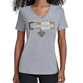New Orleans Saints Starter Women's Color Shading V-Neck T-Shirt - Gray T-shirts