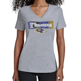 Baltimore Ravens Starter Women's Color Shading V-Neck T-Shirt - Gray T-shirts