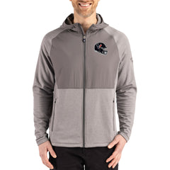 Houston Texans Cutter & Buck Peshastin Eco Fleece Recycled Raglan Full-Zip Tri-Blend Hybrid Jacket - Heather Gray Jackets