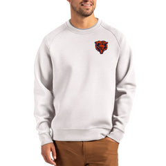 Chicago Bears Cutter & Buck Throwback Roam Recycled Raglan Pullover Sweatshirt - Gray Pullover