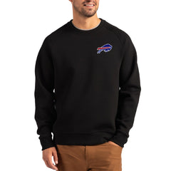 Buffalo Bills Cutter & Buck Primary Logo Roam Recycled Raglan Pullover Sweatshirt - Black Pullover