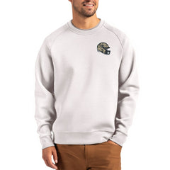 New Orleans Saints Cutter & Buck Helmet Roam Recycled Raglan Pullover Sweatshirt - Gray Pullover