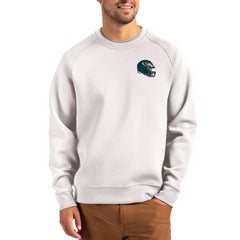 Philadelphia Eagles Cutter & Buck Helmet Roam Recycled Raglan Pullover Sweatshirt - Gray Pullover