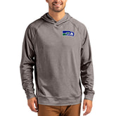Seattle Seahawks Cutter & Buck Adapt Historic Knit Recycled Raglan Pullover Hoodie - Heather Gray Hoodies