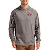 San Francisco 49ers Cutter & Buck Adapt Knit Recycled Raglan Pullover Hoodie - Heather Gray Hoodies