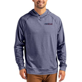 San Francisco 49ers Cutter & Buck Adapt Americana Knit Recycled Raglan Pullover Hoodie - Heather Navy Hoodies