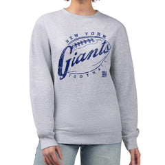 New York Giants G-III 4Her by Carl Banks Women's Distressed Graphics Fleece Pullover Sweatshirt - Gray Pullover