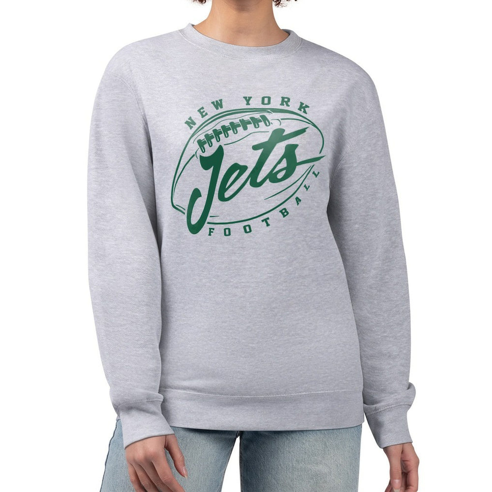 New York Jets G-III 4Her by Carl Banks Women's Football Fleece Pullover Sweatshirt - Gray Pullover