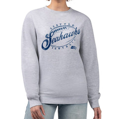 Seattle Seahawks G-III 4Her by Carl Banks Women's Distressed Graphics Fleece Pullover Sweatshirt - Gray Pullover