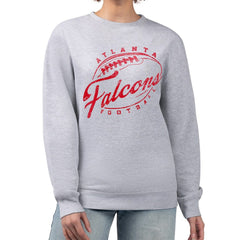 Atlanta Falcons G-III 4Her by Carl Banks Women's Distressed Graphics Fleece Pullover Sweatshirt - Gray Pullover