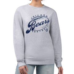 Chicago Bears G-III 4Her by Carl Banks Women's Distressed Graphics Fleece Pullover Sweatshirt - Gray Pullover