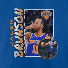 Jalen Brunson New York Knicks '90s Player Graphic T-Shirt Blue outlet