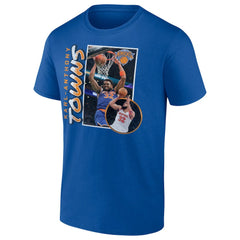 Karl-Anthony Towns New York Knicks '90s Player Graphic T-Shirt Blue