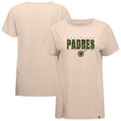San Diego Padres Levelwear Women's Influx Protect W T-Shirt - Khaki T-shirts