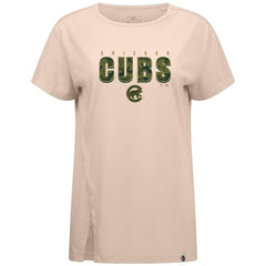 Chicago Cubs Levelwear Women's Influx Protect W T-Shirt - Khaki T-shirts