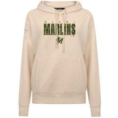 Miami Marlins Levelwear Women's Adorn Protect W Pullover Hoodie - Khaki Hoodies