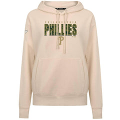 Philadelphia Phillies Levelwear Women's Adorn Protect W Pullover Hoodie - Khaki Hoodies