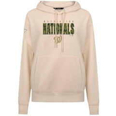 Washington Nationals Levelwear Women's Adorn Protect W Pullover Hoodie - Khaki Hoodies