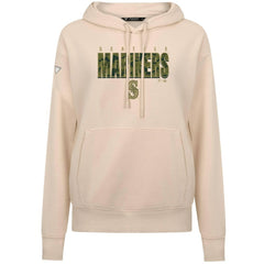Seattle Mariners Levelwear Women's Adorn Protect W Pullover Hoodie - Khaki Hoodies