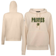 San Diego Padres Levelwear Women's Adorn Protect W Pullover Hoodie - Khaki Hoodies