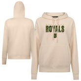 Kansas City Royals Levelwear Women's Adorn Protect W Pullover Hoodie - Khaki Hoodies