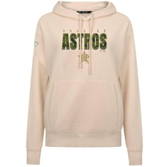 Houston Astros Levelwear Women's Adorn Protect W Pullover Hoodie - Khaki Hoodies