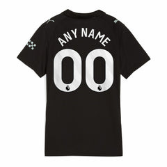 Manchester City Women's 2025/26 Away Replica Custom Jersey Black - Puma sale