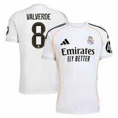 Federico Valverde Real Madrid 2025/26 Home Replica Jersey White - Adidas