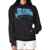 Carolina Panthers Starter Women's Fireworks Fleece Pullover Hoodie - Black Hoodies
