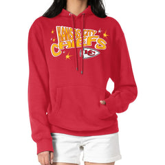 Kansas City Chiefs Starter Women's Fireworks Fleece Pullover Hoodie - Red Hoodies