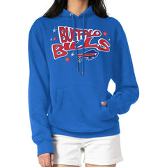 Buffalo Bills Starter Women's Fireworks Fleece Pullover Hoodie - Royal Hoodies