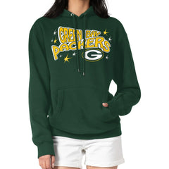 Green Bay Packers Starter Women's Fireworks Fleece Pullover Hoodie - Green Hoodies