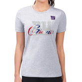 New York Giants G-III 4Her by Carl Banks Women's Super-Slim Fit Lightweight Shadow Logo T-Shirt - Gray T-shirts