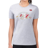 San Francisco 49ers G-III 4Her by Carl Banks Women's Super-Slim Fit Lightweight Shadow Logo T-Shirt - Gray T-shirts