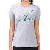 Detroit Lions G-III 4Her by Carl Banks Women's Super-Slim Fit Lightweight Shadow Logo T-Shirt - Gray T-shirts