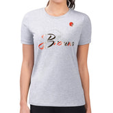 Cleveland Browns G-III 4Her by Carl Banks Women's Super-Slim Fit Lightweight Shadow Logo T-Shirt - Gray T-shirts