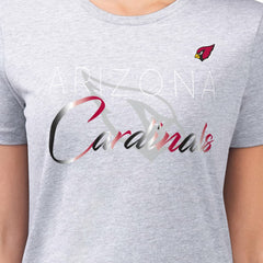 Arizona Cardinals G-III 4Her by Carl Banks Women's Super-Slim Fit Lightweight Shadow Logo T-Shirt - Gray T-shirts