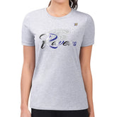 Baltimore Ravens G-III 4Her by Carl Banks Women's Super-Slim Fit Lightweight Shadow Logo T-Shirt - Gray T-shirts