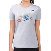 Buffalo Bills G-III 4Her by Carl Banks Women's Super-Slim Fit Lightweight Shadow Logo T-Shirt - Gray T-shirts