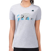 Carolina Panthers G-III 4Her by Carl Banks Women's Super-Slim Fit Lightweight Shadow Logo T-Shirt - Gray T-shirts