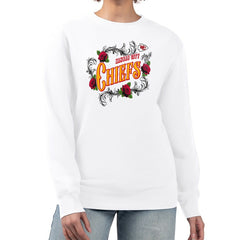 Kansas City Chiefs G-III 4Her by Carl Banks Women's Roses Fleece Tri-Blend Pullover Sweatshirt - White Pullover